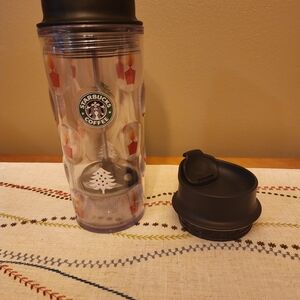 Christmas Starbucks/Bodum French Press with Extra Lid
